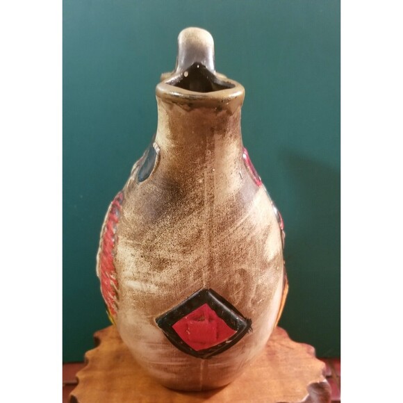Vintage Native American-Style Navajo Wedding Jug Embossed Made in Japan 8"x5"x4" - Picture 4 of 9
